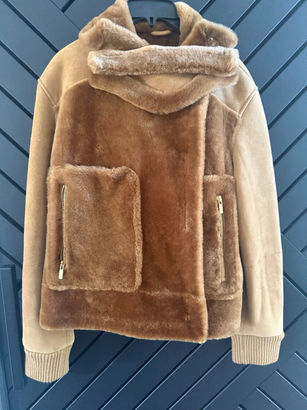 Tibi Sheep Shearling Aviator Jacket